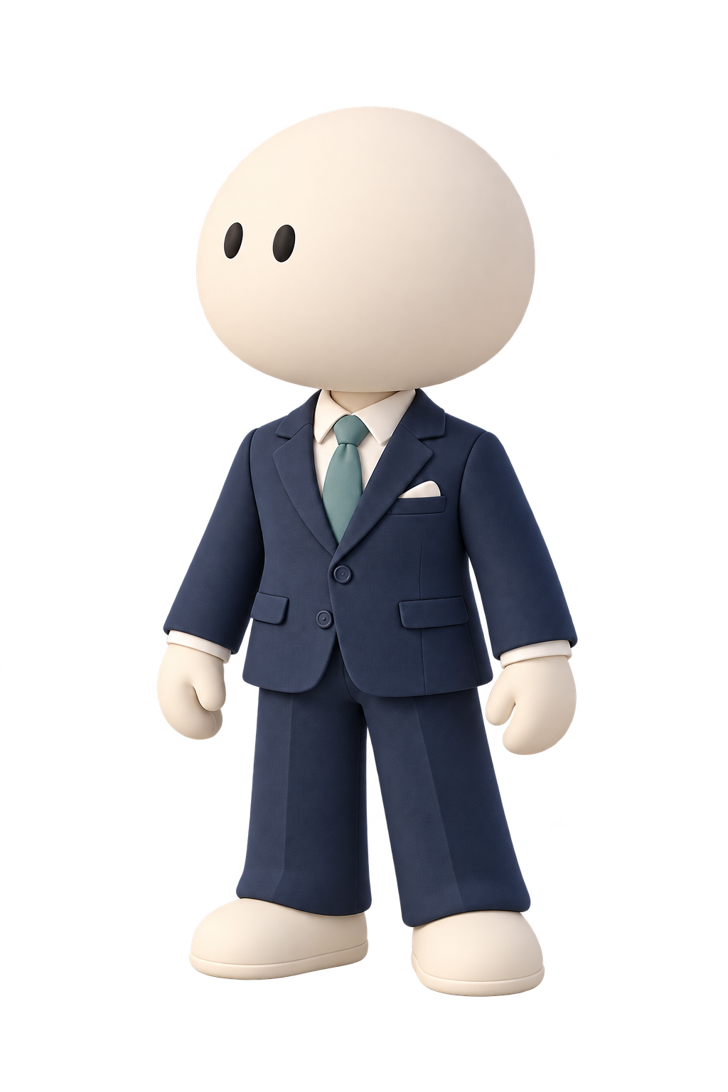 GRAST character in a navy suit